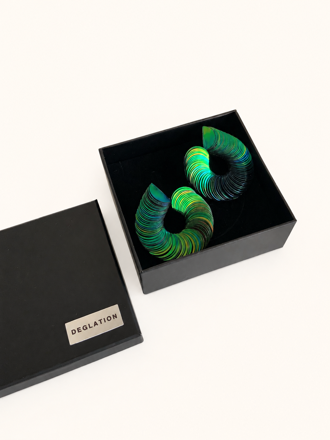 Spiralume - Green Iris Sequin Statement Earrings