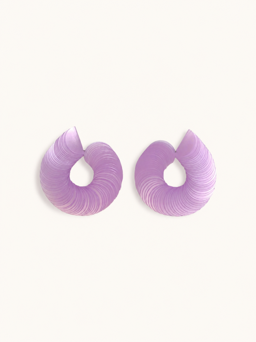 Spiralume - Matte Purple Sequin Statement Earrings