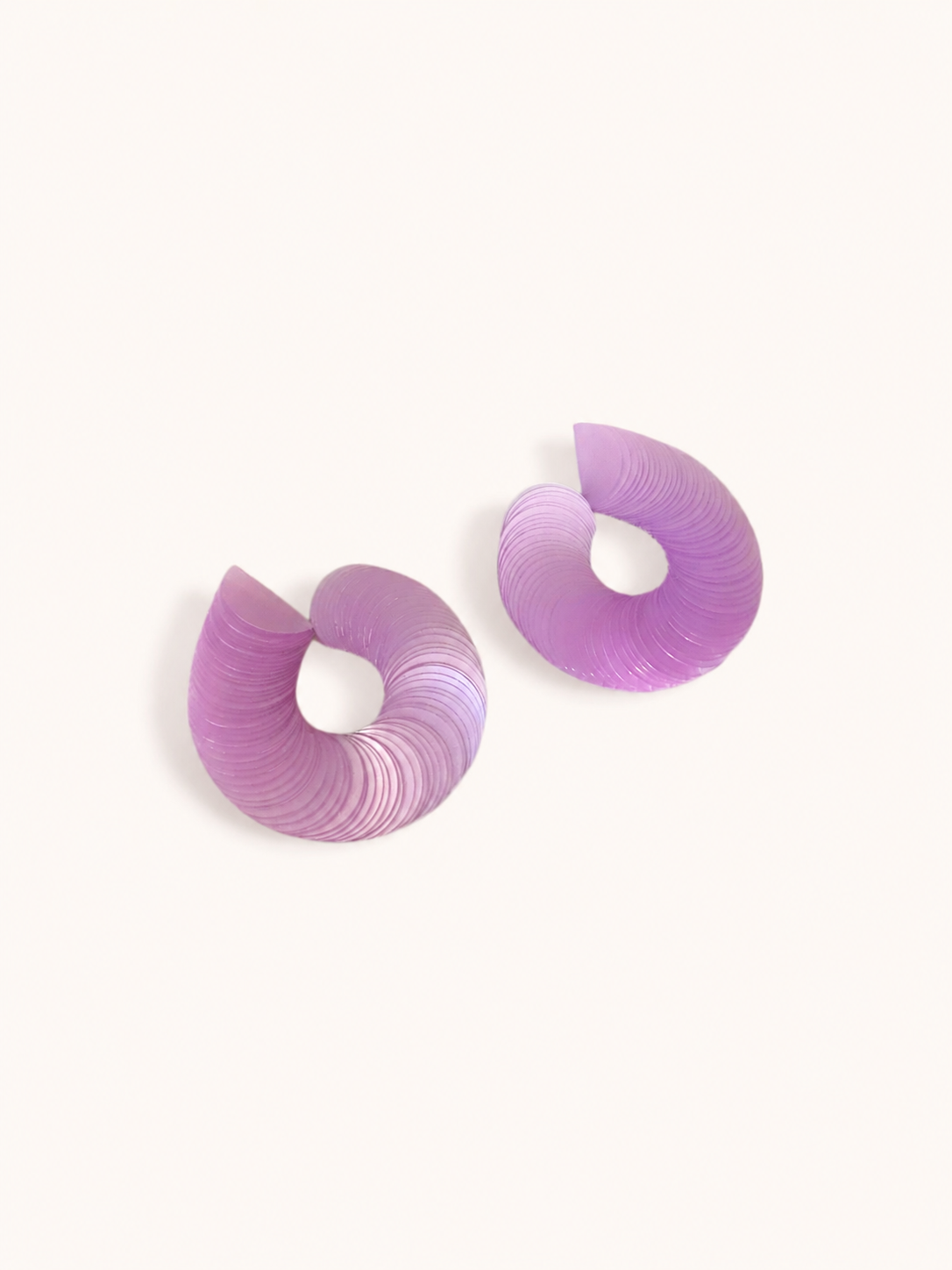 Spiralume - Matte Purple Sequin Statement Earrings