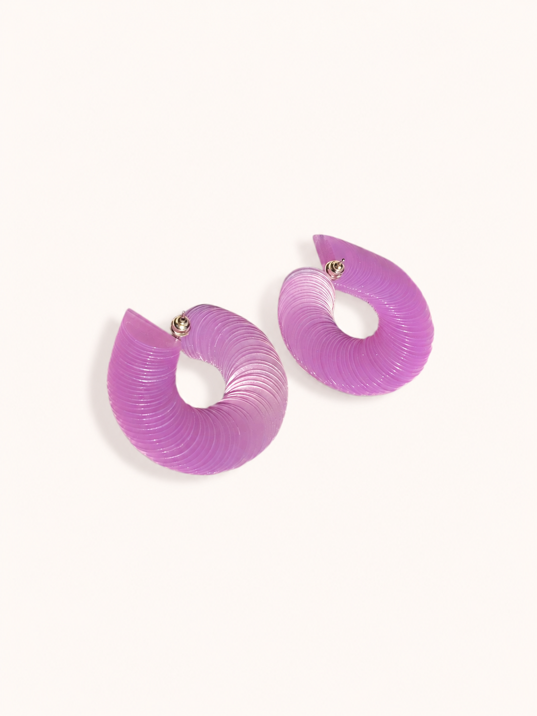 Spiralume - Matte Purple Sequin Statement Earrings