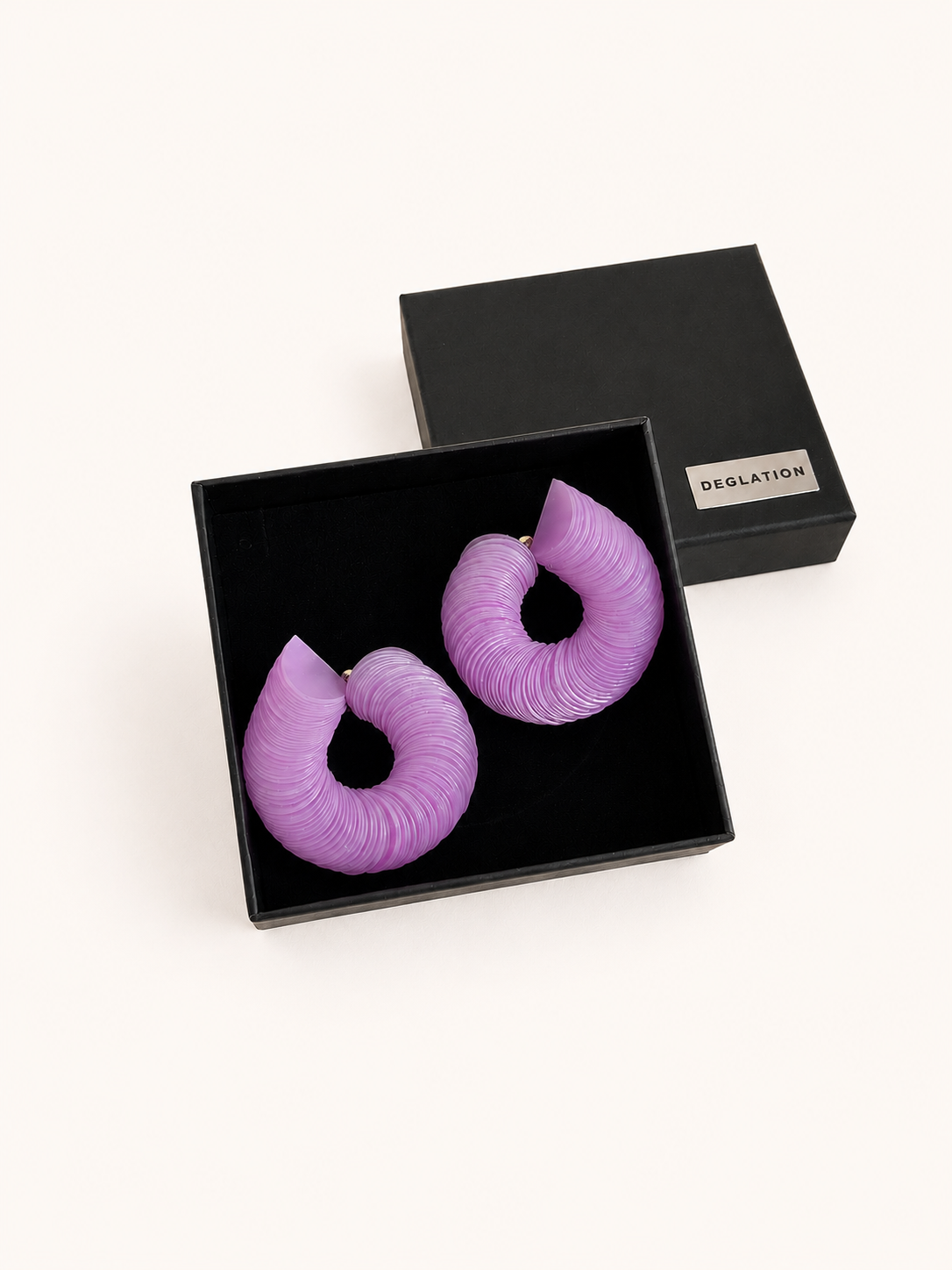 Spiralume - Matte Purple Sequin Statement Earrings