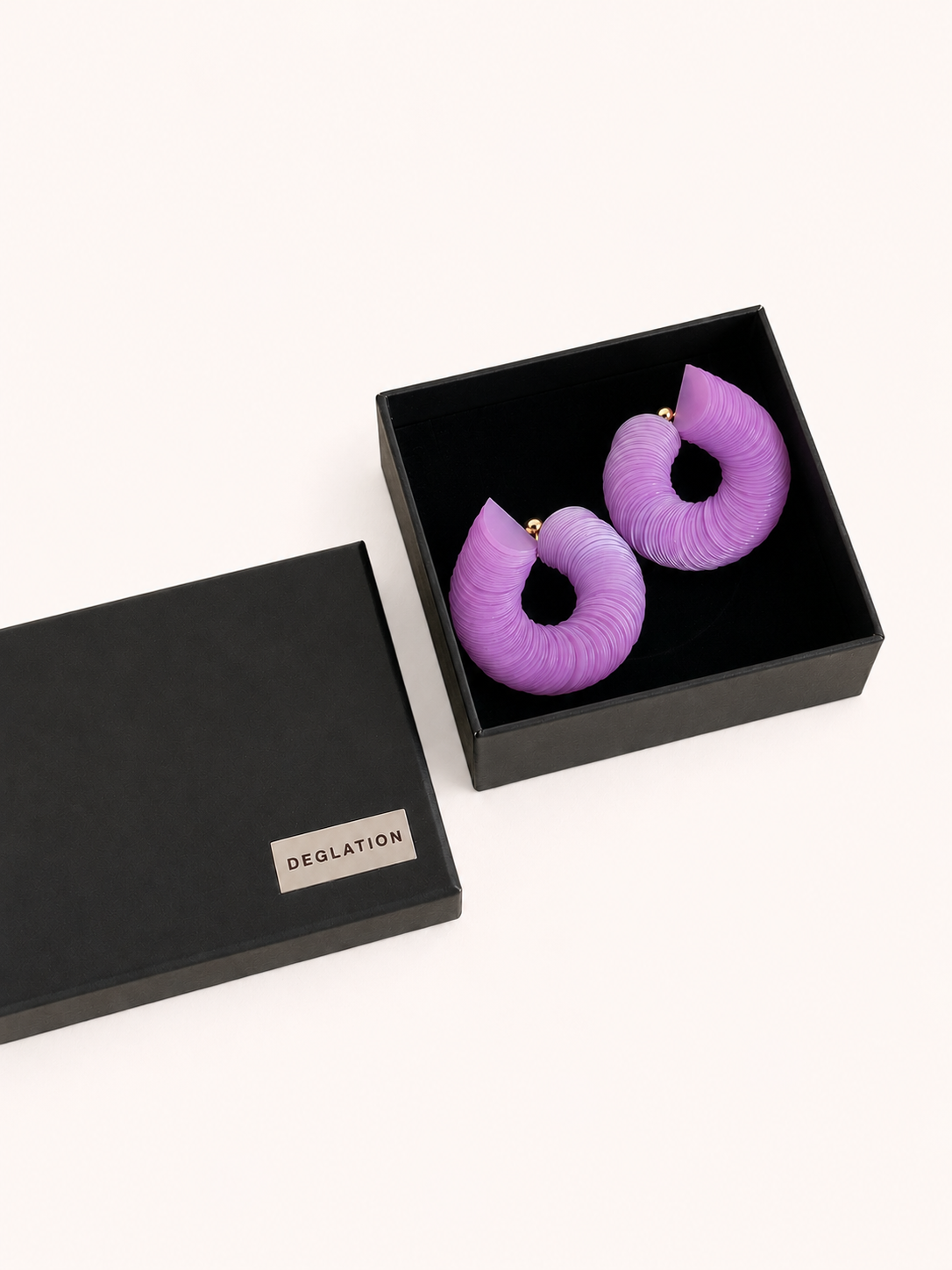 Spiralume - Matte Purple Sequin Statement Earrings